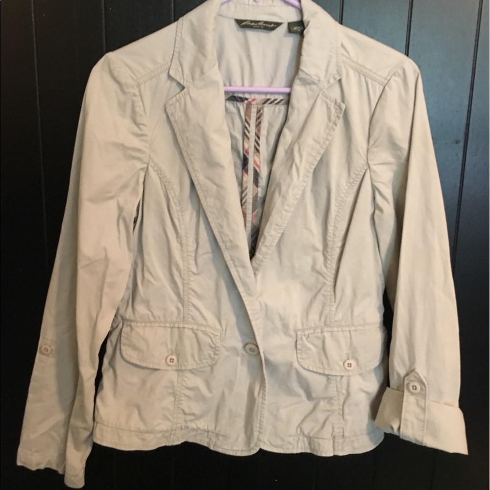 Eddie Bauer khaki blazer. M